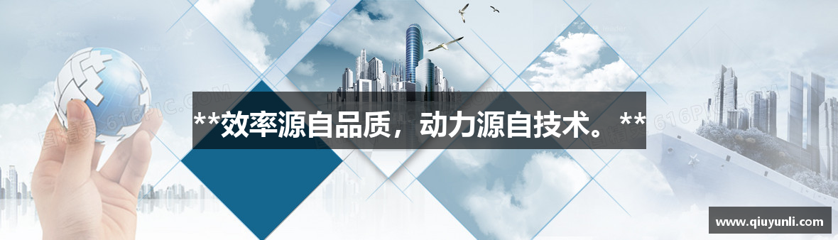 **效率源自品质，动力源自技术。**